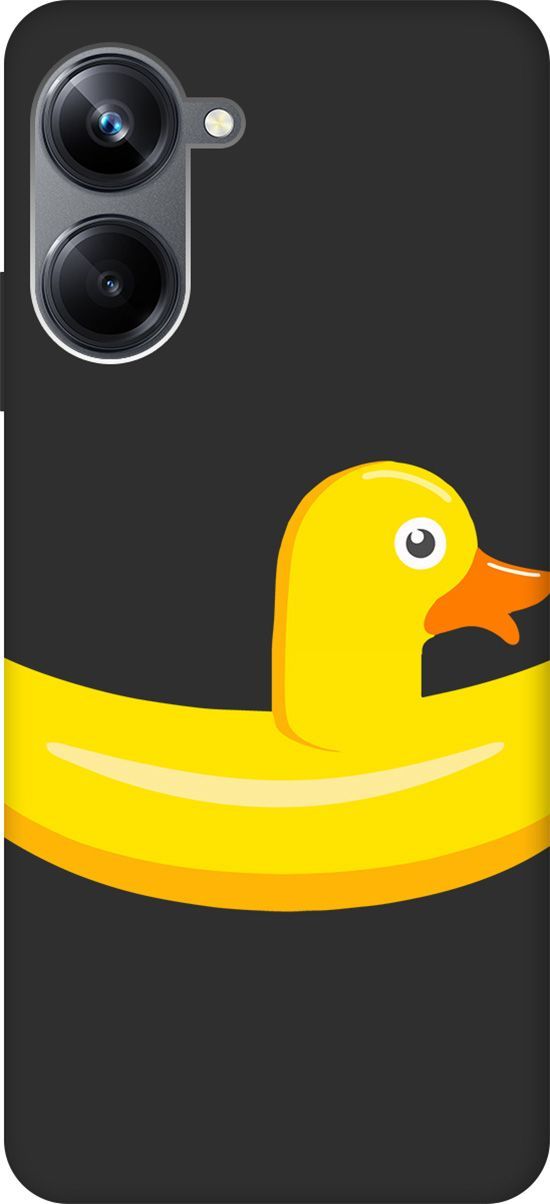 

Чехол на Realme 10 Pro "Duck Swim Ring" черный, Черный;белый, 158601