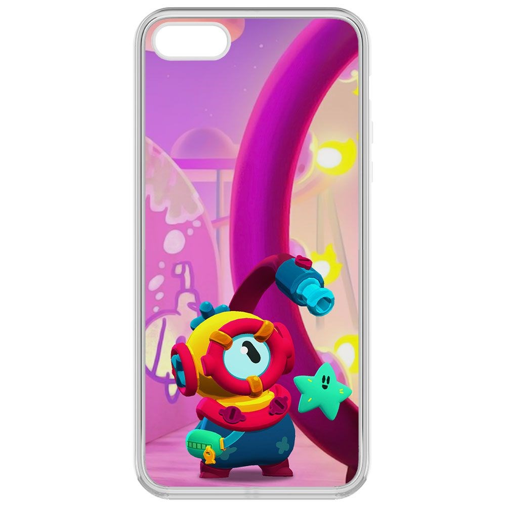 Чехол-накладка Krutoff Clear Case Brawl Stars-Отис для iPhone 5