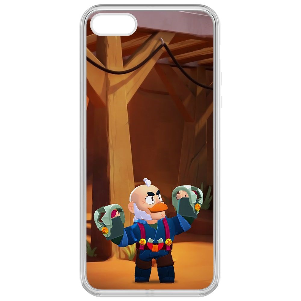 

Чехол-накладка Krutoff Clear Case Brawl Stars-Сэм для iPhone 5, Прозрачный