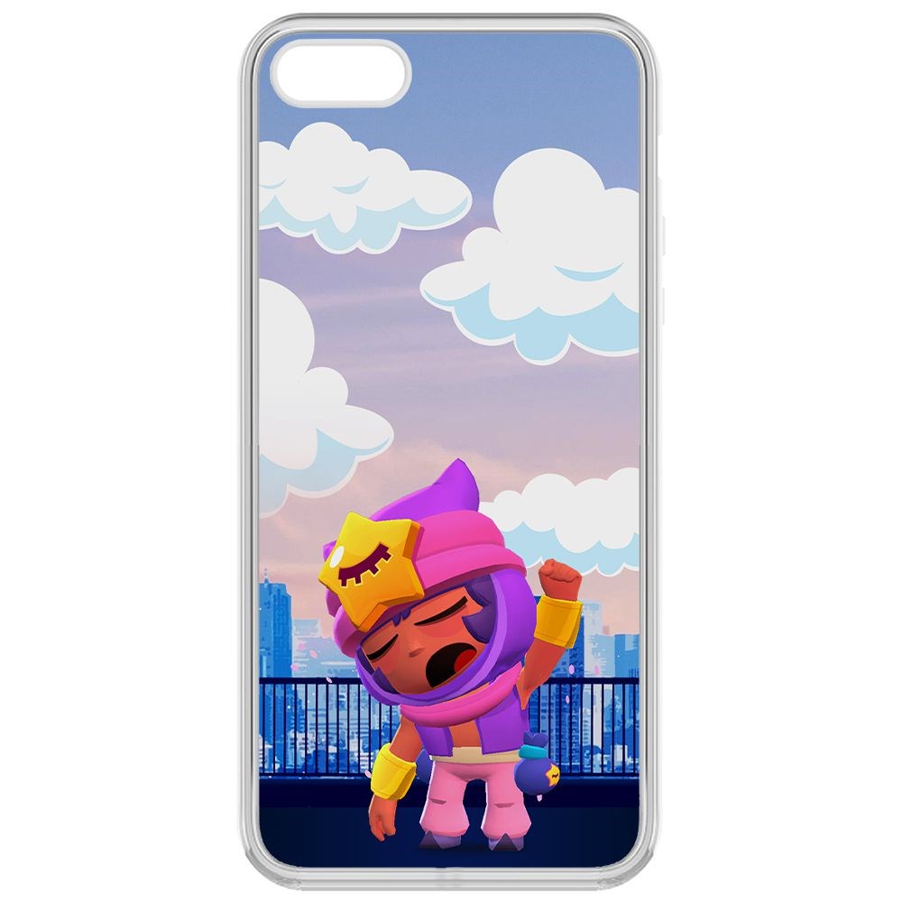 

Чехол-накладка Krutoff Clear Case Brawl Stars-Сэнди для iPhone 5, Прозрачный