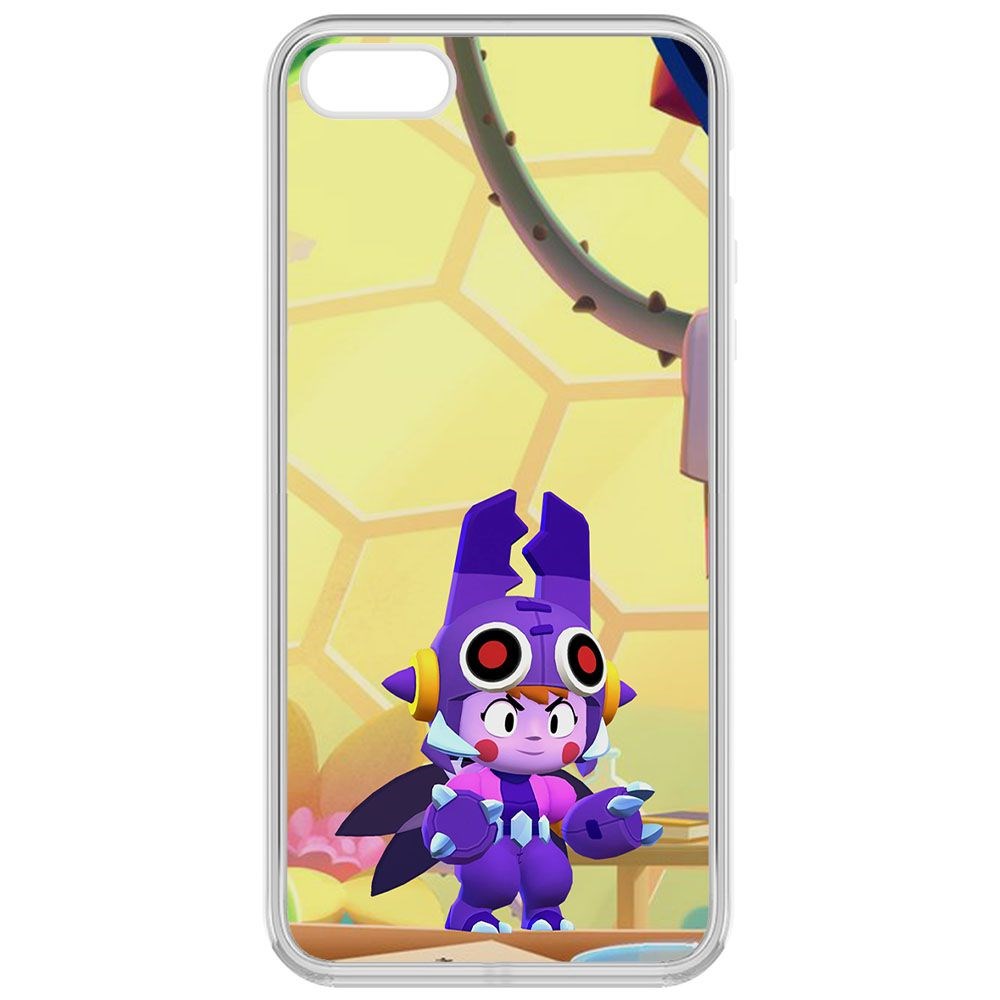 

Чехол-накладка Krutoff Clear Case Brawl Stars-Мегамуха Беа для iPhone 5S