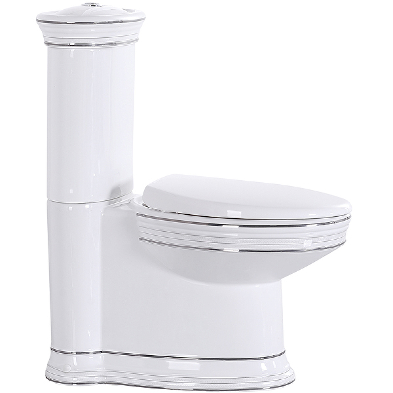 

Унитаз компакт CeramaLux Lux Classic 1409 с бачком и сиденьем Микролифт