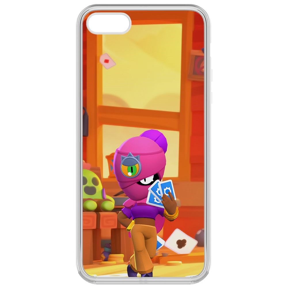 

Чехол-накладка Krutoff Clear Case Brawl Stars-Тара для iPhone 5S, Прозрачный