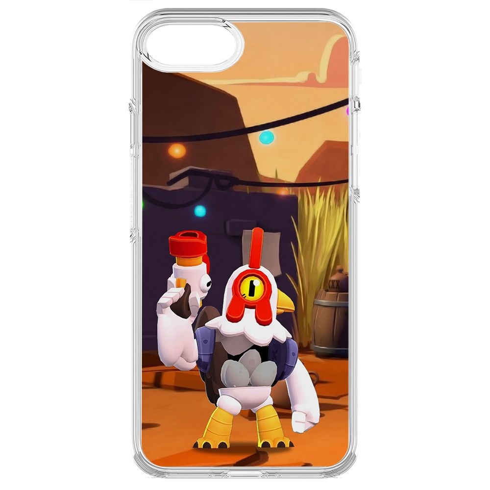 

Чехол-накладка Krutoff Clear Case Brawl Stars-Цыплёнок Рико для iPhone 7