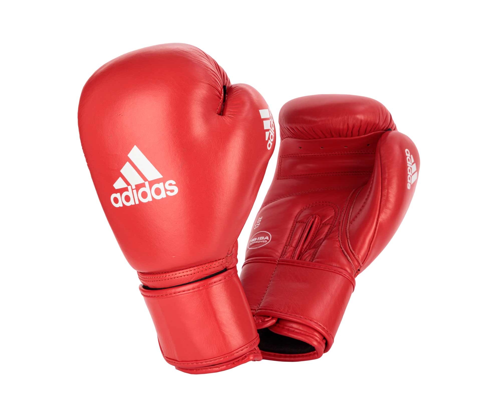 adiIBAG1 Перчатки боксерские IBA красные 10 oz