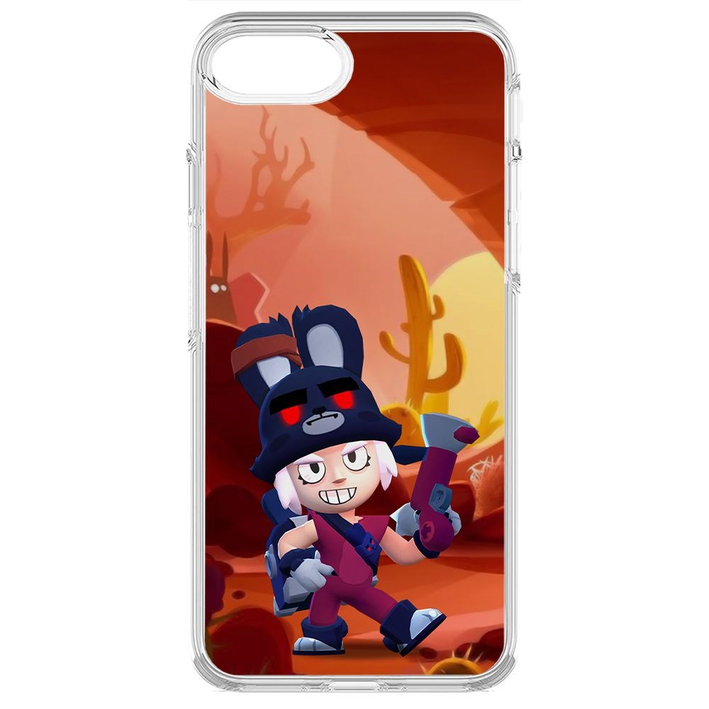 

Чехол-накладка Krutoff Clear Case Brawl Stars-Тёмная Зайка Пенни для iPhone 8