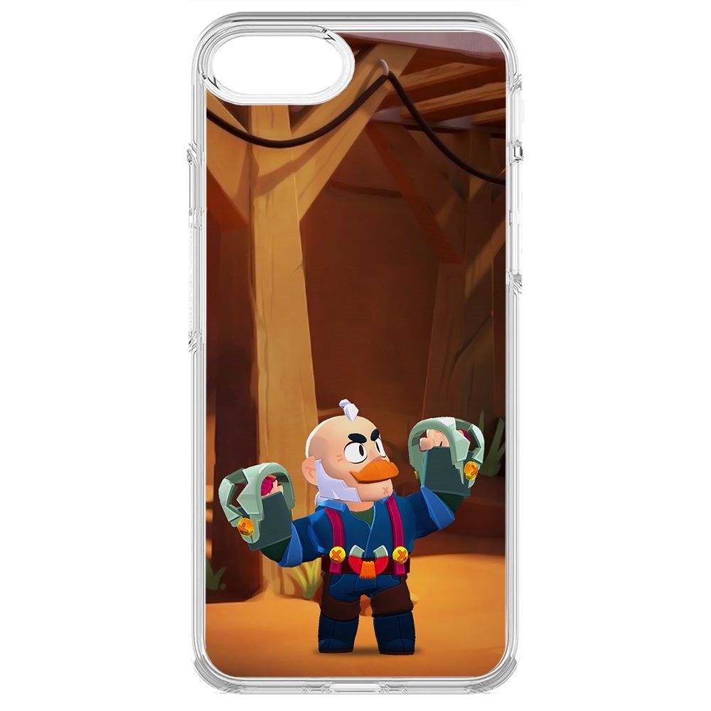 

Чехол-накладка Krutoff Clear Case Brawl Stars-Сэм для iPhone SE 2020