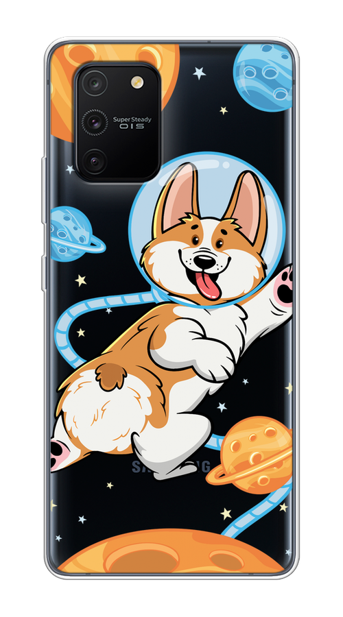

Чехол на Samsung Galaxy S10 Lite "Корги-космонавт", Голубой;бежевый;белый, 210050-1