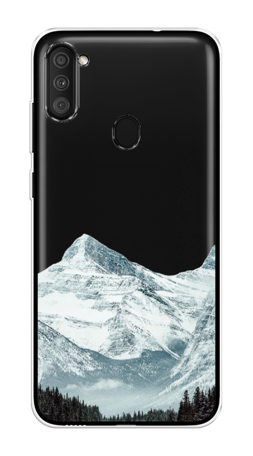 

Чехол на Samsung Galaxy M11 "Горы арт 1", Белый;зеленый, 2100650-2