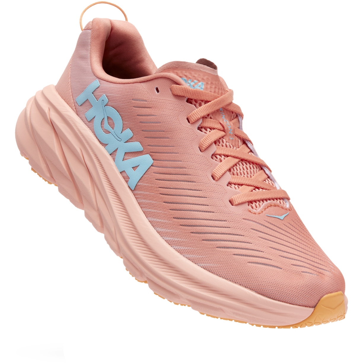 Спортивные кроссовки женские HOKA RINCON 3 персиковые 7 US