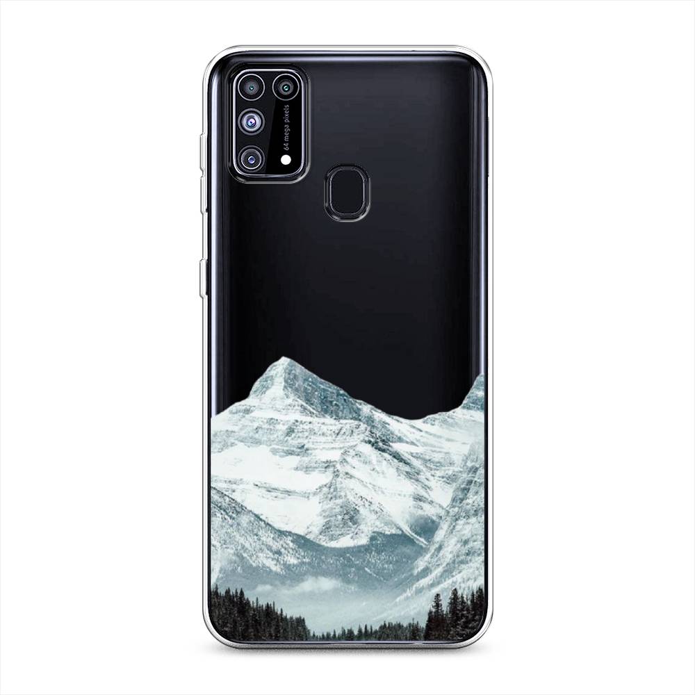 

Чехол на Samsung Galaxy M31 "Горы арт 1", Белый;зеленый, 2100750-2