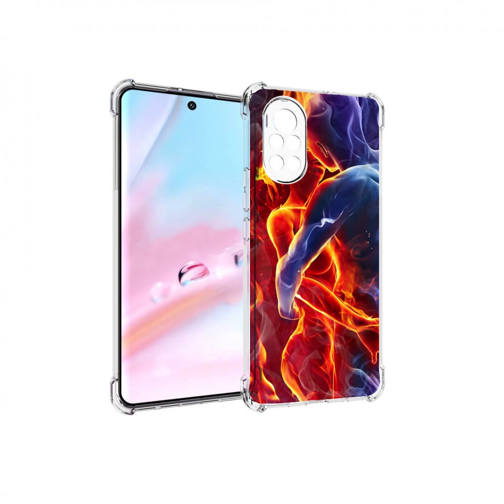 

Чехол MyPads Огонь-вода для Huawei Nova 8 (ANG-LX1), Прозрачный, Tocco