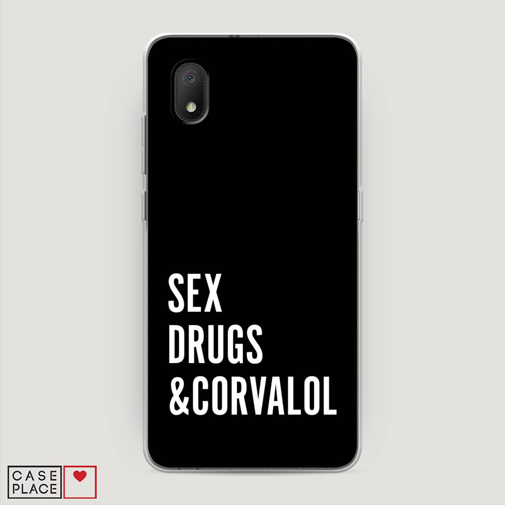 

Чехол на Alcatel 1A/1B (2020) "Corvalol", Черный;серый;белый, 171150-6