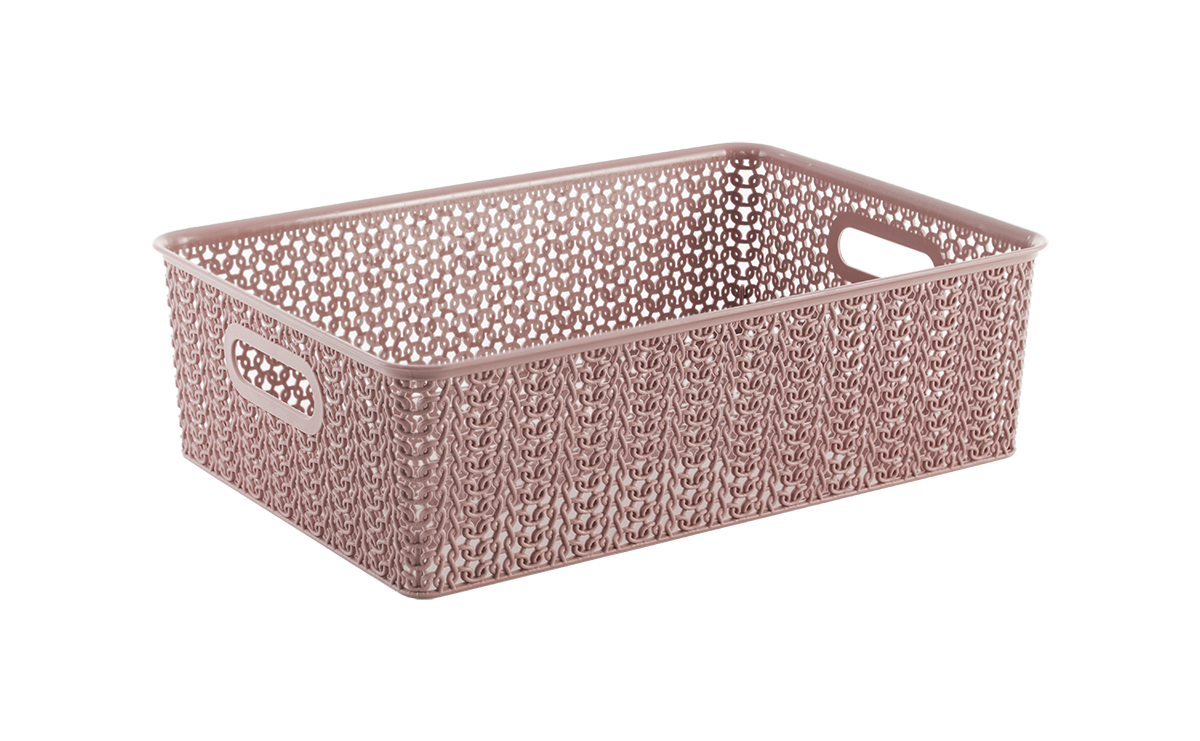 

Корзинка Violet Вязь 7,5 л, без крышки, розовый нюд.