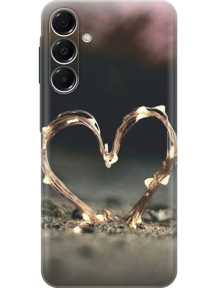 

Силиконовый чехол на Samsung Galaxy A16 с принтом "Светящееся сердце", Прозрачный;желтый;черный, 786721791