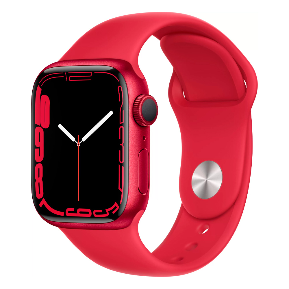 фото Умные часы apple watch series 7 45 мм aluminium case, (product)red (global)