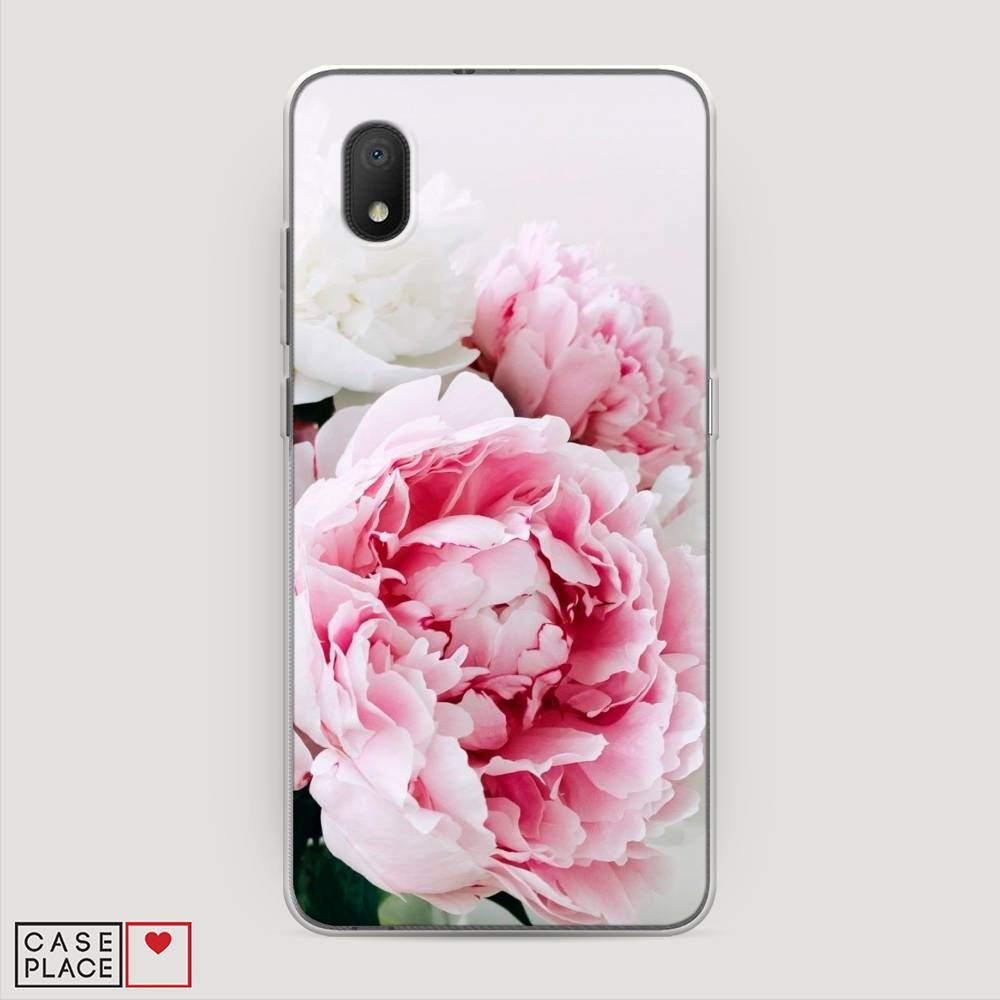 

Чехол на Alcatel 1A/1B (2020) "Розовые и белые пионы", Розовый;белый, 171150-2