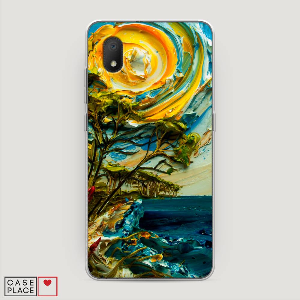 

Чехол на Alcatel 1A/1B (2020) "Солнце живопись", Желтый;синий, 171150-4