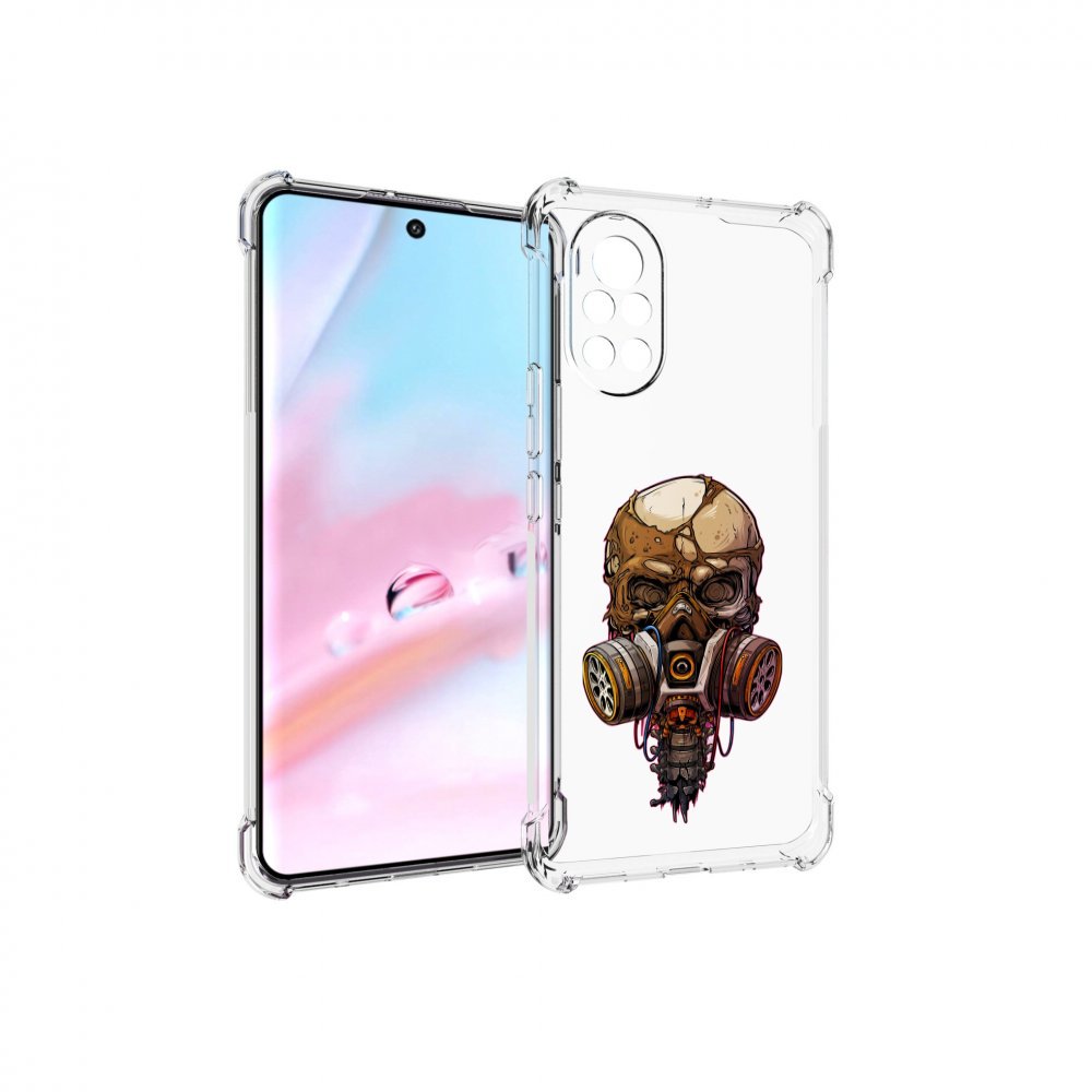 

Чехол MyPads Подробный красочный человеческий череп с противогазом для Huawei Nova 8 (A, Прозрачный, Tocco
