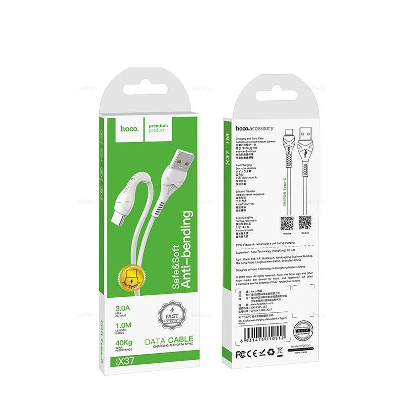 

Кабель USB Type-C-USB Hoco X37 1 м белый, X37