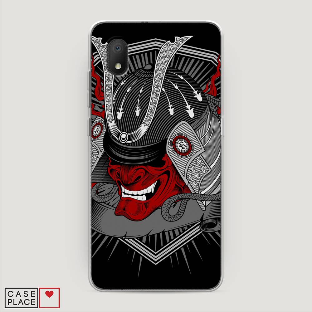 

Чехол на Alcatel 1A/1B (2020) "Красная маска самурая", Белый;красный;черный, 171150-4