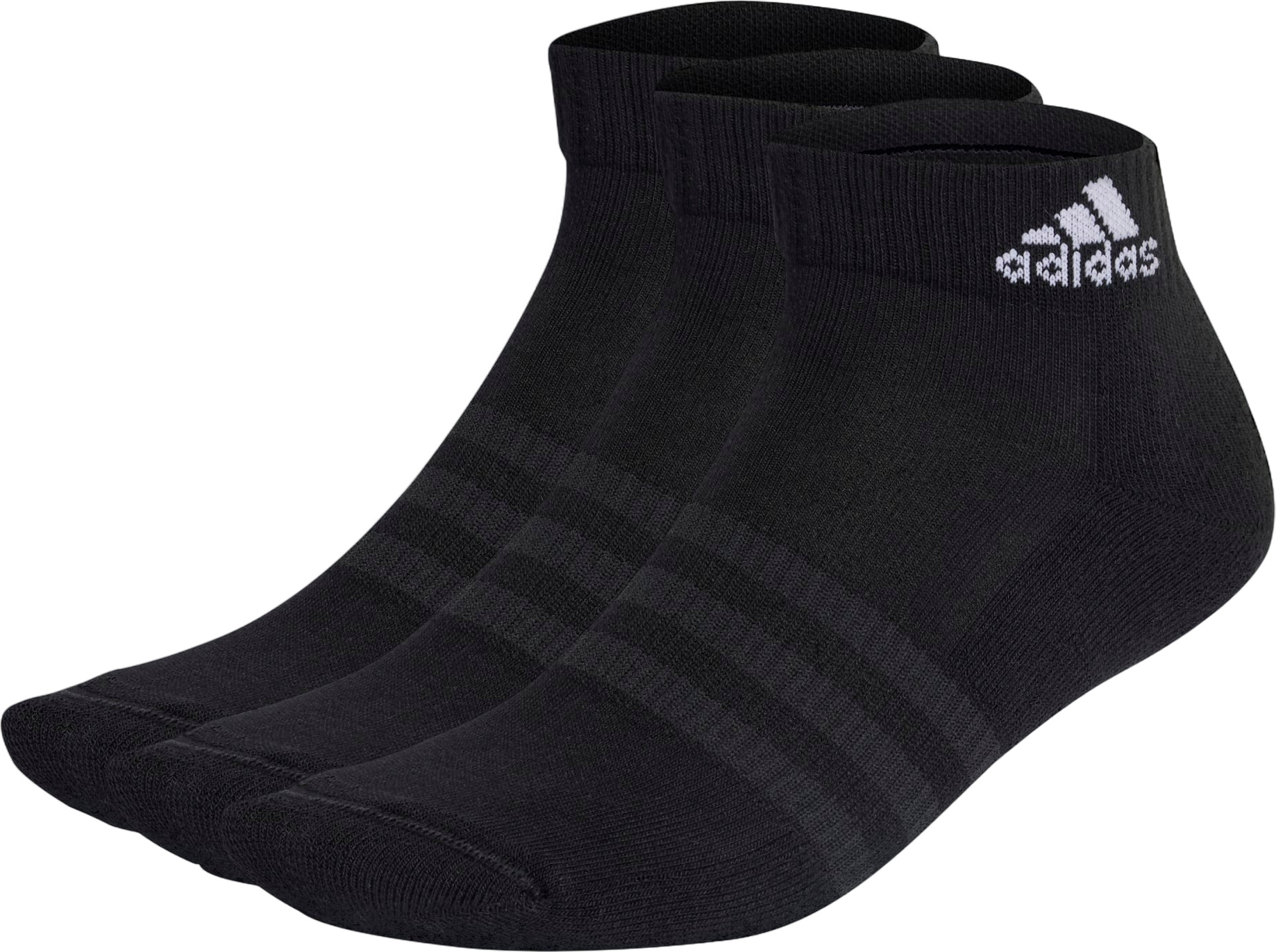 Комплект носков мужских Adidas Cushioned Sportswear Ankle Socks 3 Pairs черных L