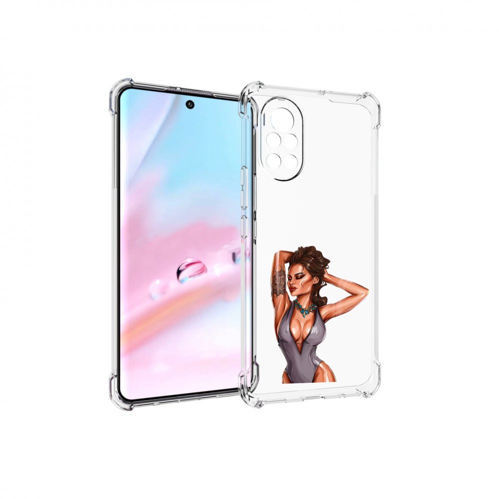 

Чехол MyPads Роскошная-девушка женский для Huawei Nova 8 (ANG-LX1), Прозрачный, Tocco
