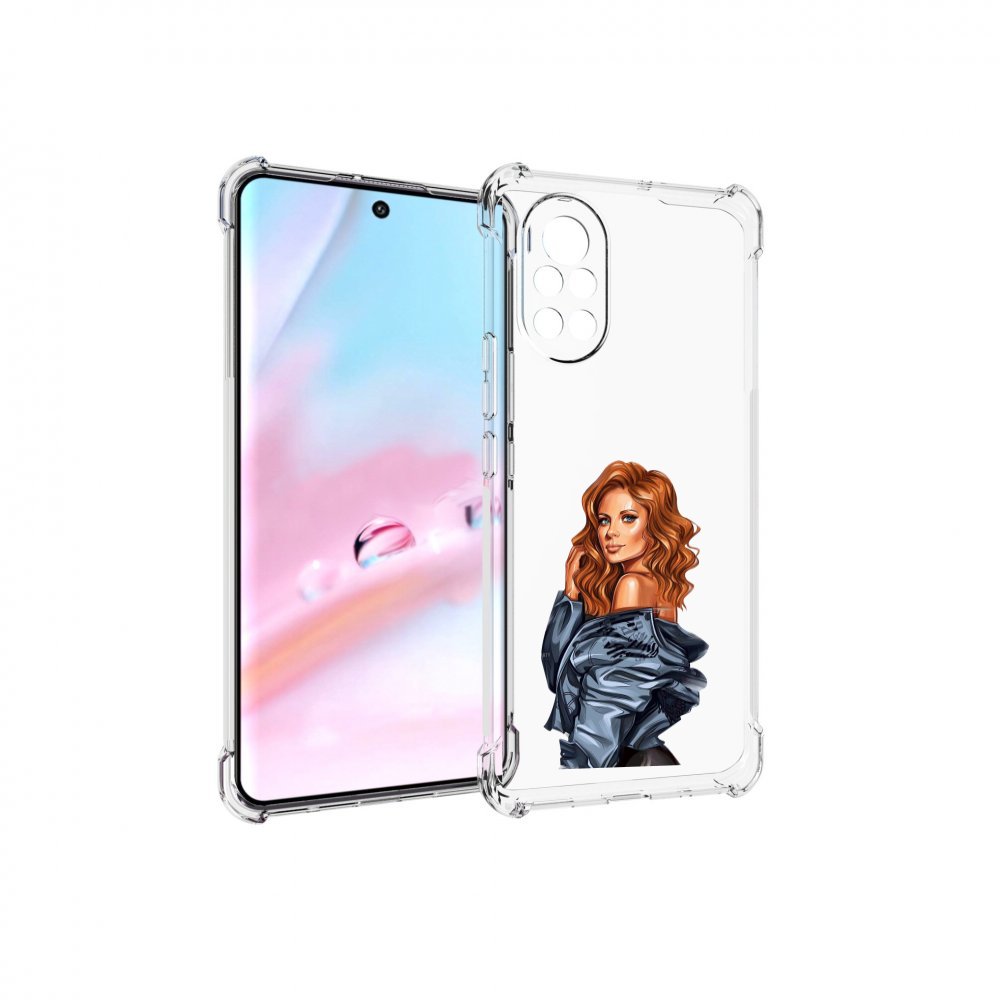 

Чехол MyPads Рыжая-девушка женский для Huawei Nova 8 (ANG-LX1), Прозрачный, Tocco