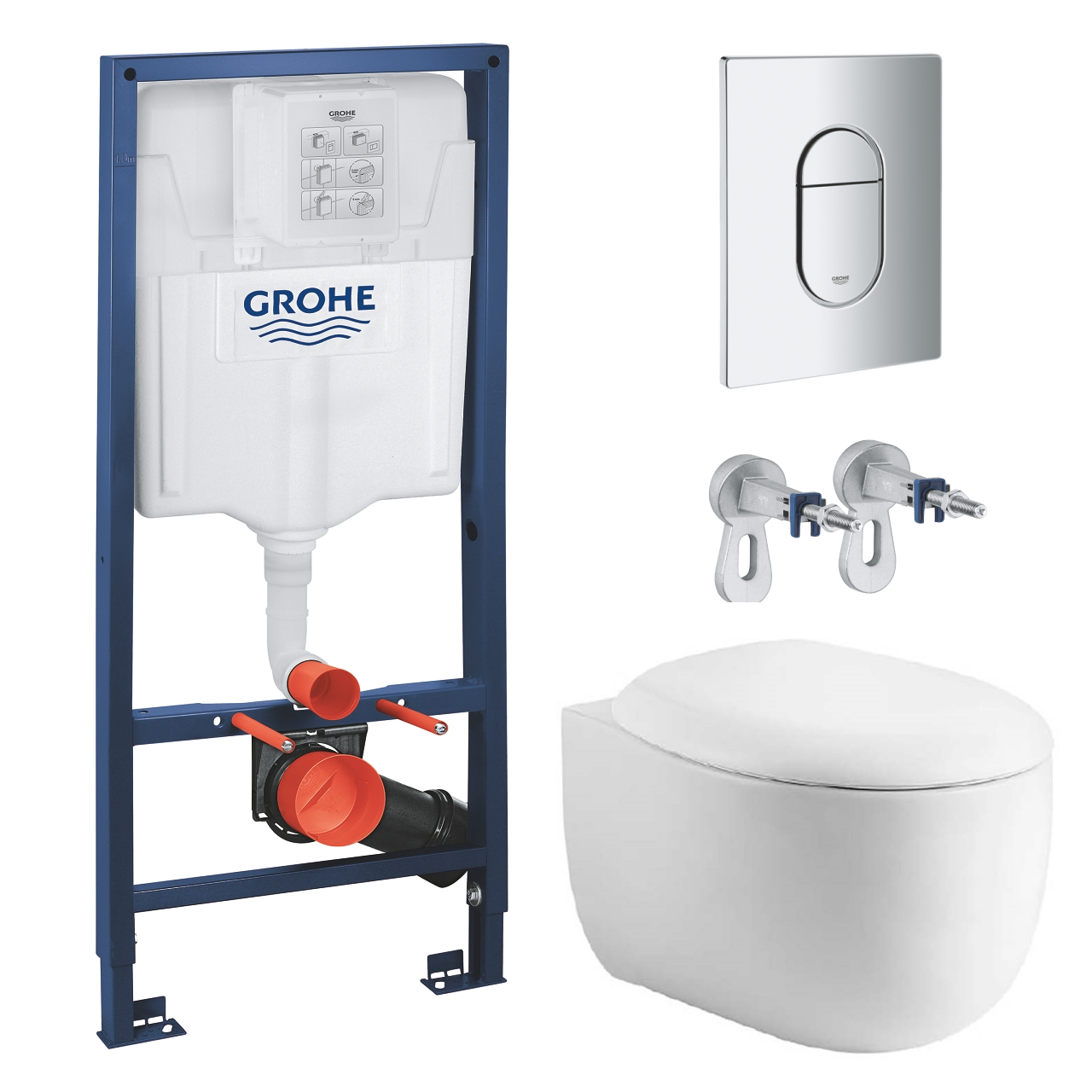 Комплект инсталляции GROHE с унитазом Aquatek АЛЬТАИР и сиденьем с микролифтом (NW0164) 600021959430