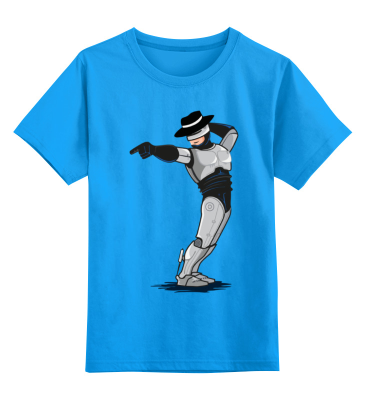 

Футболка детская Printio Robocop x jackson цв. голубой р. 128, Robocop x jackson