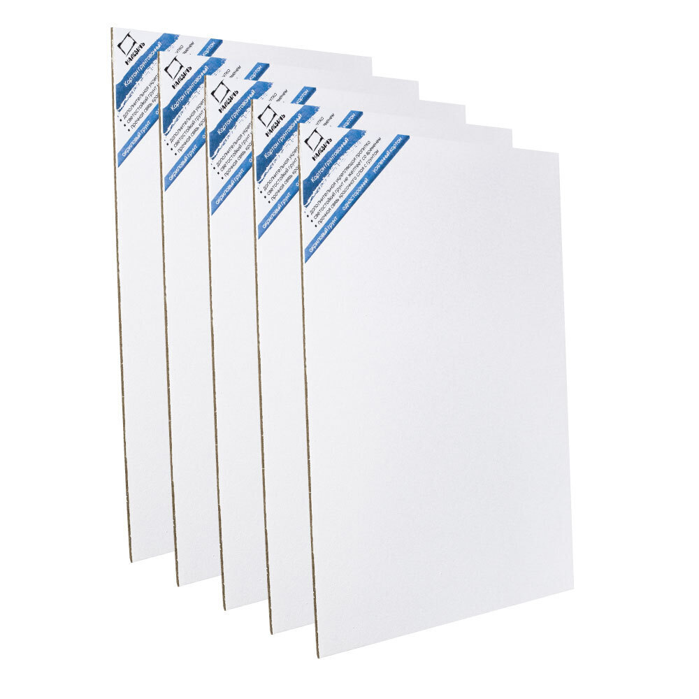 

Набор картон грунтованный односторонний, 25х30см 5шт