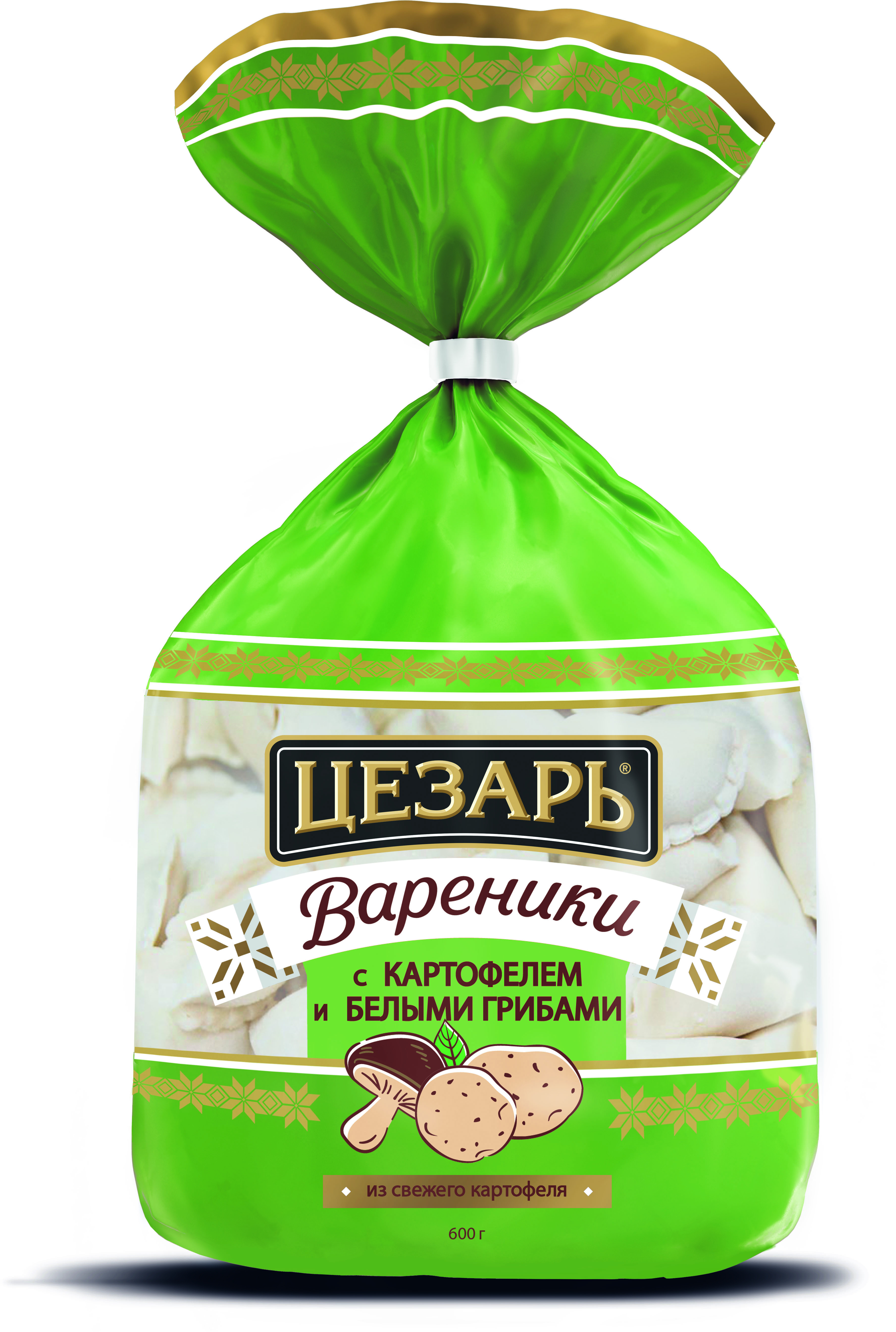 Вареники Цезарь | с картофелем и белыми грибами, 600 г