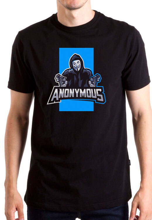 

Футболка унисекс NoBrand Anonymous черная XL, Черный, Anonymous