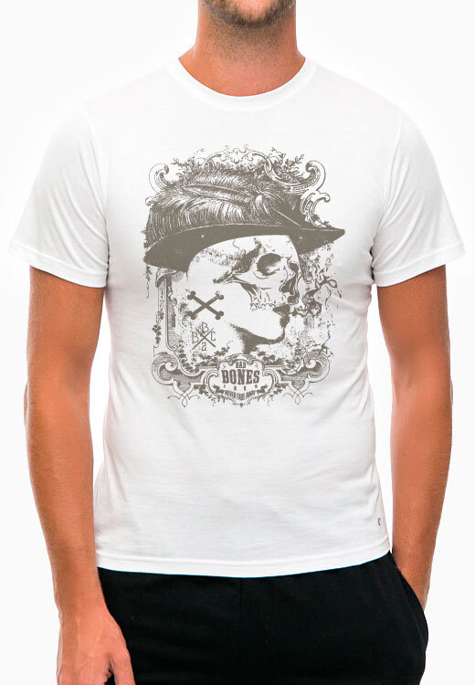 

Футболка унисекс NoBrand Bad Bones белая 3XL, Белый, Bad Bones