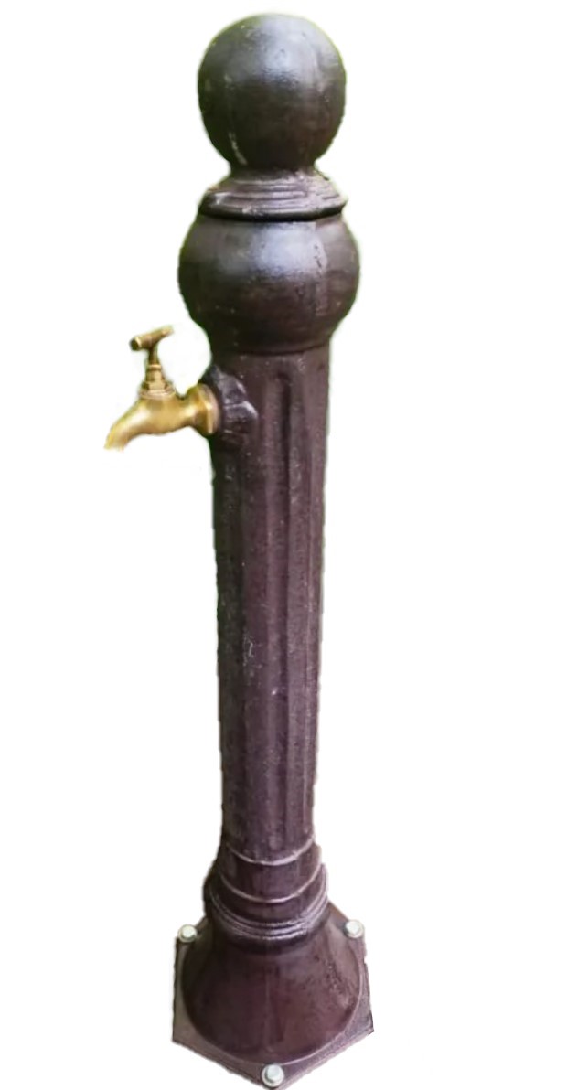 Алюминиевая садовая колонка для воды (230*200*850 мм), цвет коричневый, арт.GLQ 488 Brown
