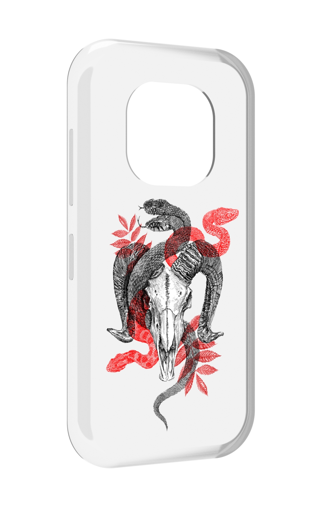 

Чехол MyPads змея в черепе рисунок для Doogee V20, Прозрачный, Tocco