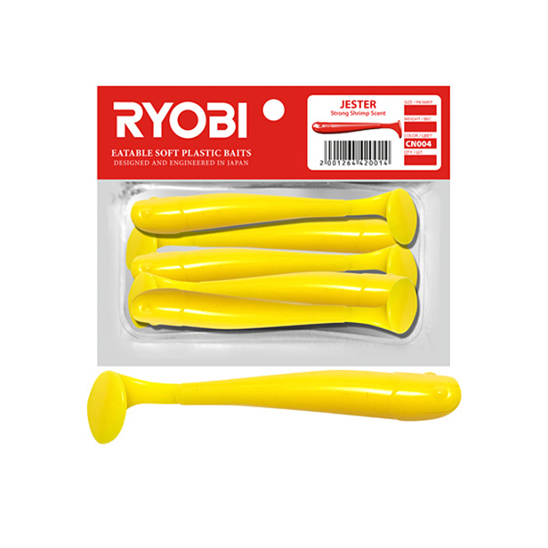 Мягкая силиконовая приманка риппер Ryobi JESTER (75mm), CN004 (sweet melon), 5 шт.