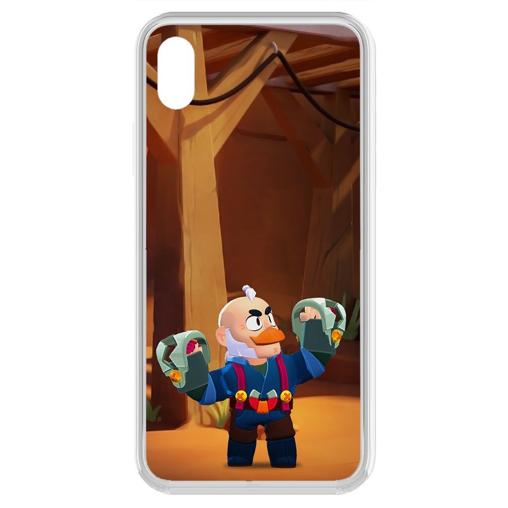 

Чехол-накладка Krutoff Clear Case Brawl Stars-Сэм для iPhone XR, Прозрачный