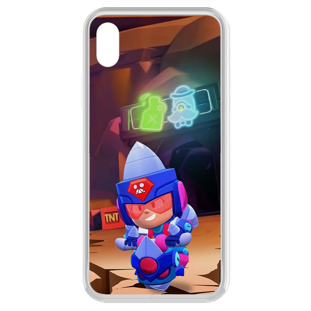 

Чехол-накладка Krutoff Clear Case Brawl Stars-Ультрабурильщица Джеки для iPhone XR, Прозрачный