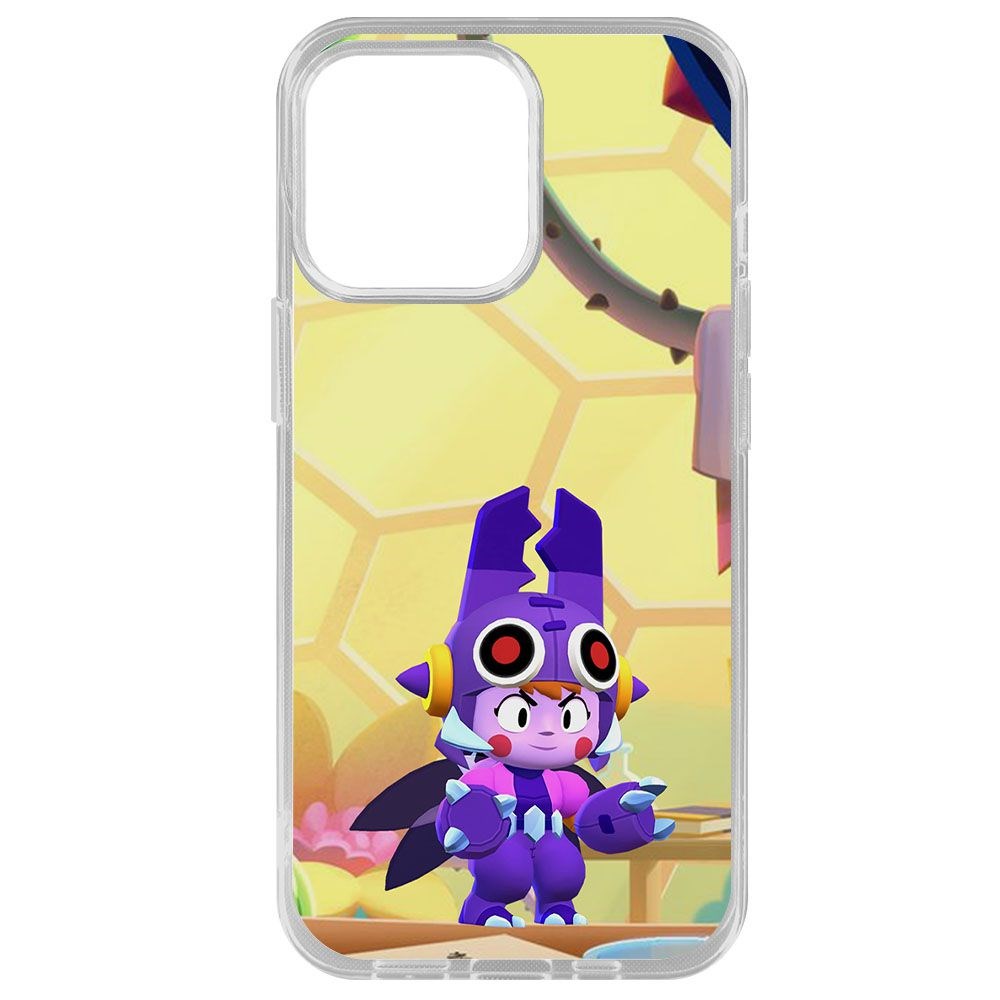 

Чехол-накладка Krutoff Clear Case Brawl Stars-Мегамуха Беа для iPhone 14 Pro Max