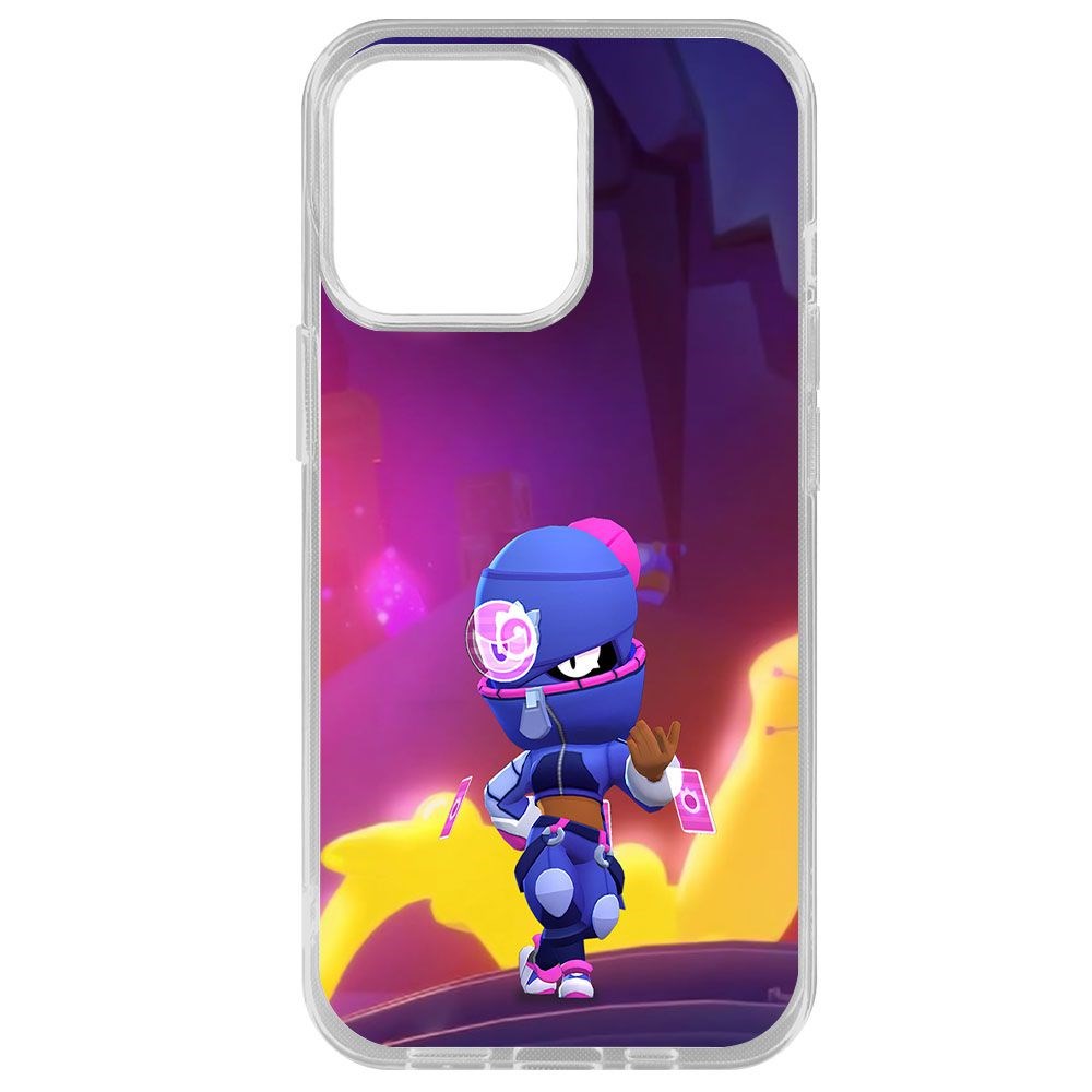 

Чехол-накладка Krutoff Clear Case Brawl Stars-Ниндзя Тара для iPhone 14 Pro Max, Прозрачный