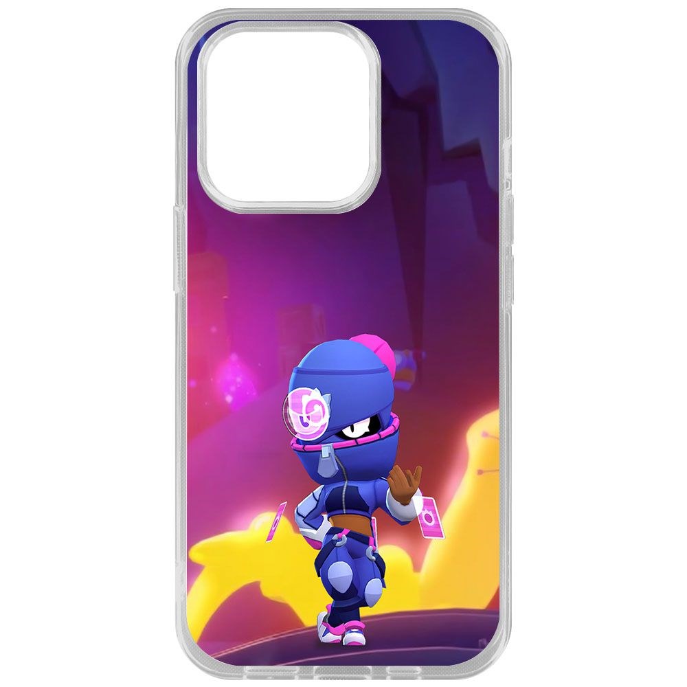 

Чехол-накладка Krutoff Clear Case Brawl Stars-Ниндзя Тара для iPhone 14 Pro, Прозрачный