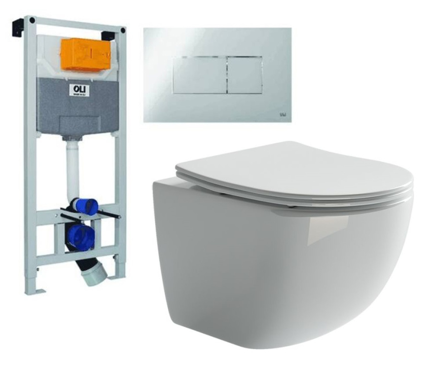 

Унитаз с инсталляцией Ceramica Nova Forma Rimless CN3009 (инсталляция 879235pKA00)