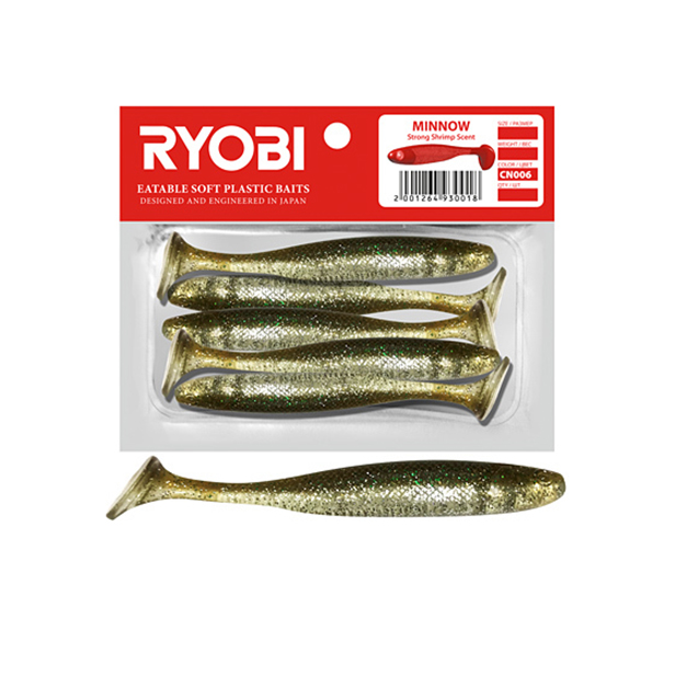 

Мягкая силиконовая приманка риппер Ryobi MINNOW (76mm), CN006 (swamp bird), 5 шт., Коричневый;бежевый, Minnow