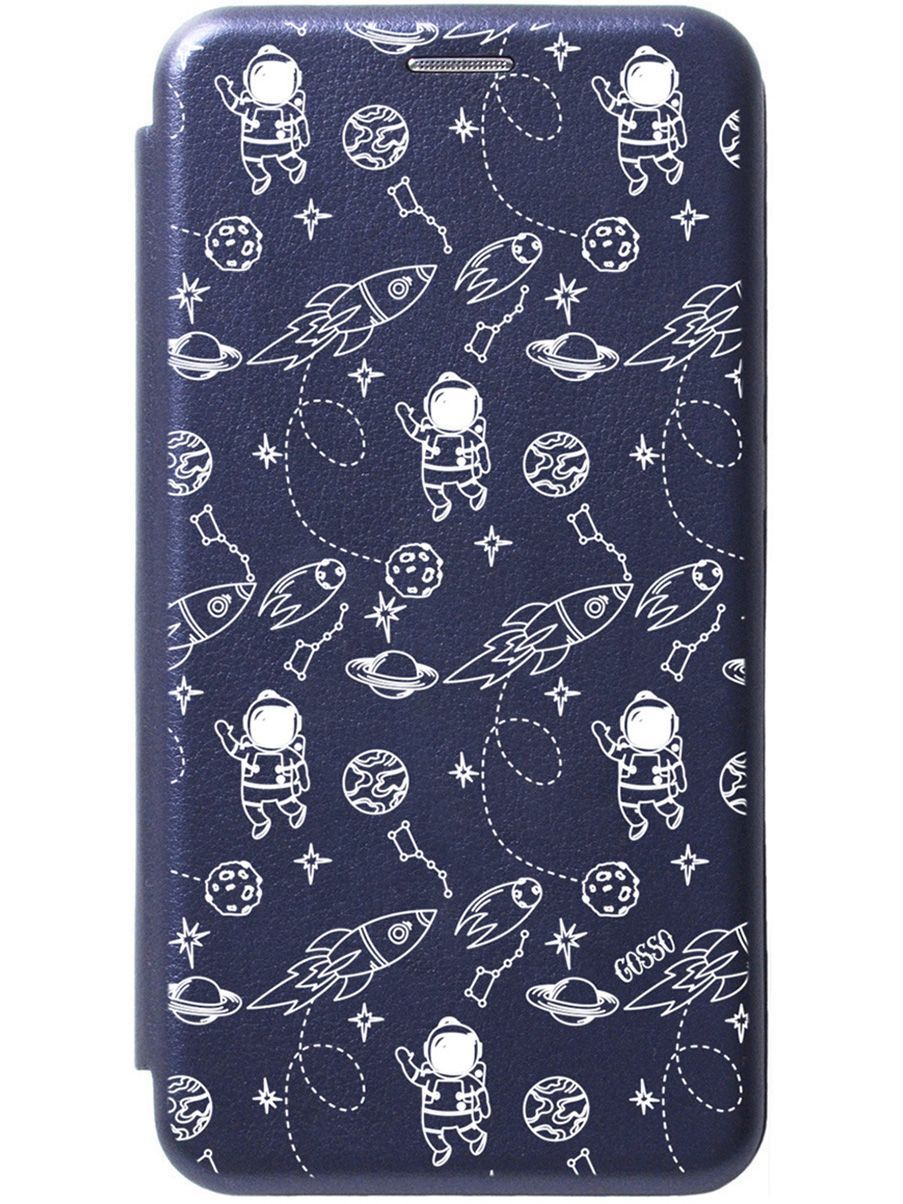 

Чехол-книжка на Honor X6 "Space W" синий, Синий;серый, 158185
