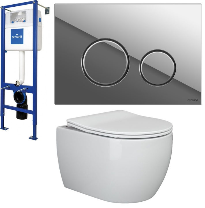 

Унитаз с инсталляцией Ceramica Nova PLAY Rimless CN3001 (инсталляция S-IN-MZ-VECTOR + клав
