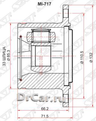 

SAT ШРУС внутренний RH MITSUBISHI PAJERO/MONTERO V64/68/73/74/75/77/78