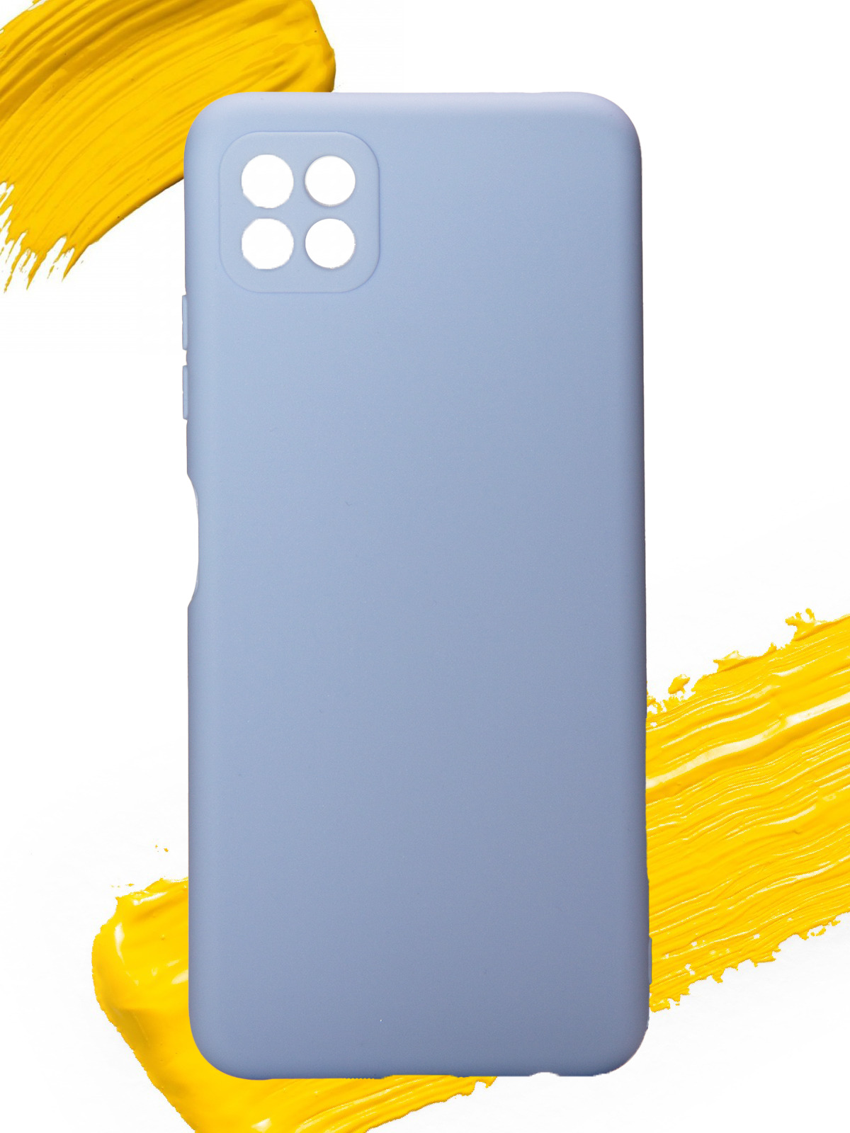 

Чехол для Samsung Galaxy A22s с защитой камеры, матовый фиолетовый, Silicone case