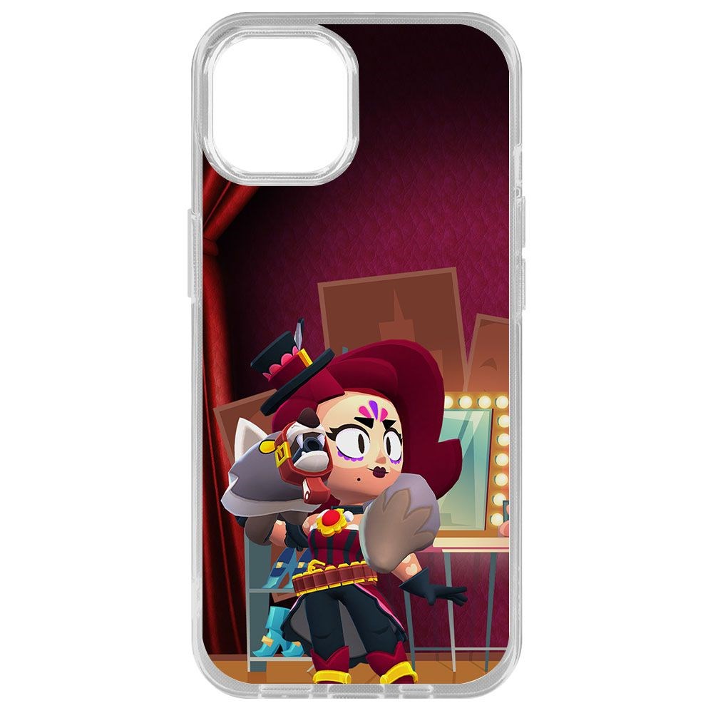 

Чехол-накладка Krutoff Clear Case Brawl Stars-Лихая Лола для iPhone 14 Plus, Прозрачный