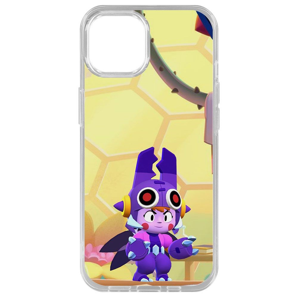 

Чехол-накладка Krutoff Clear Case Brawl Stars-Мегамуха Беа для iPhone 14 Plus